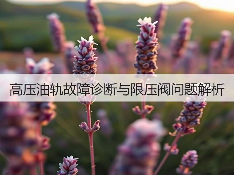 高压油轨故障诊断与限压阀问题解析